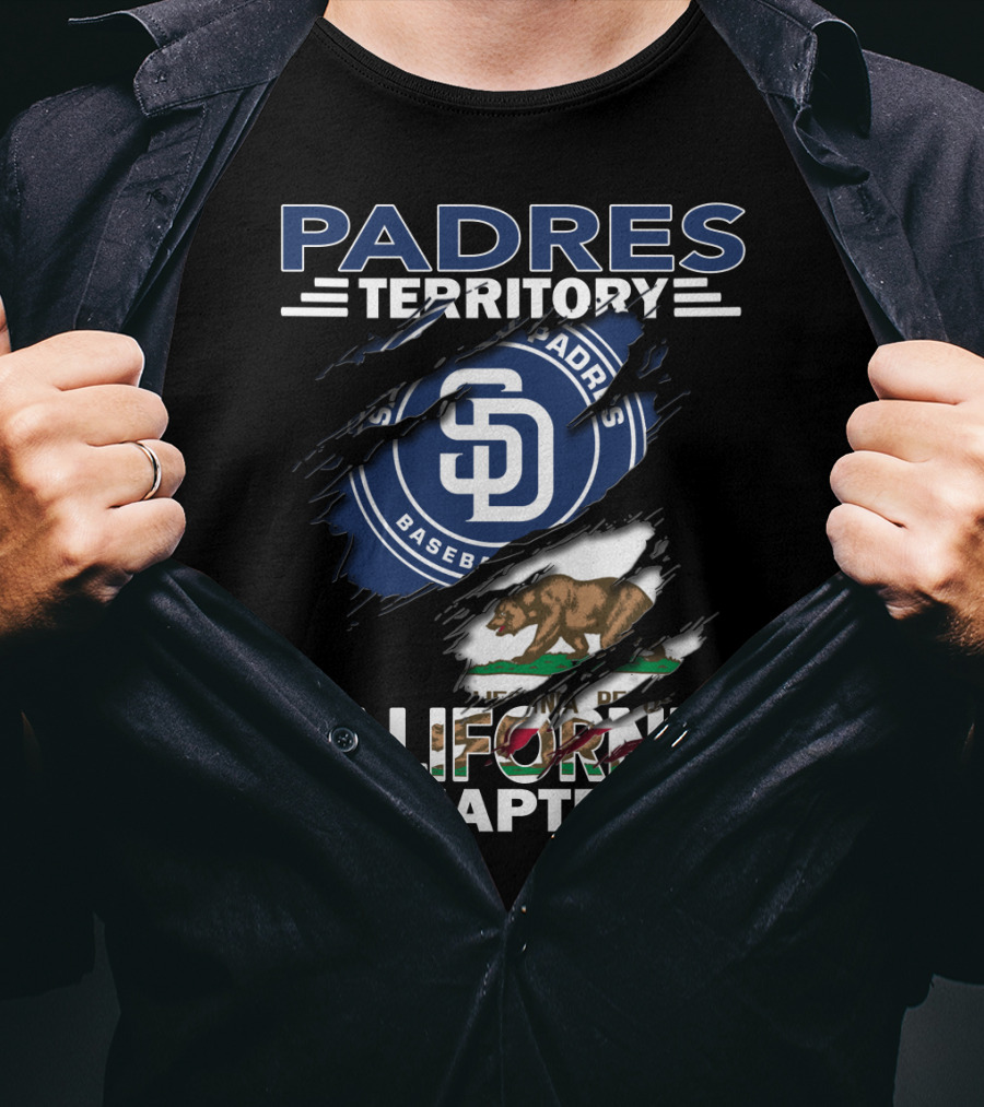 Padres Territory San Diego California Chapter Baseball Bear Flag T-Shirt