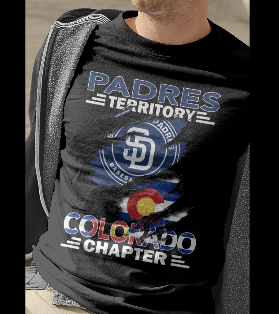 Padres Territory San Diego Baseball Colorado Chapter Flag Integration T-Shirt
