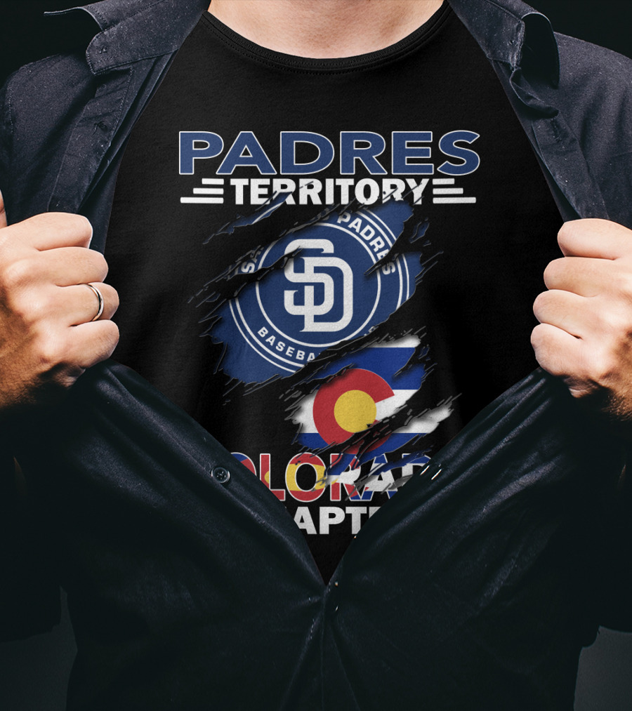 Padres Territory San Diego Baseball Colorado Chapter Flag Integration T-Shirt