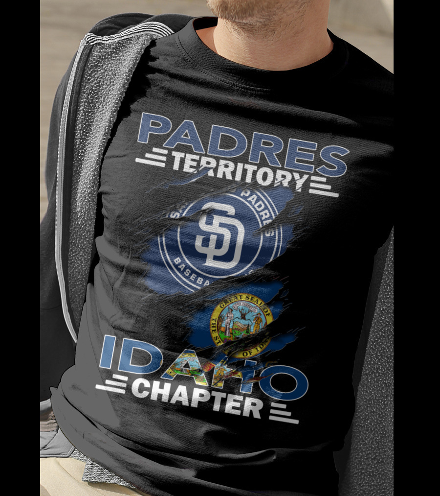 San Diego Padres Territory Idaho Chapter State Seal Integration T-Shirt