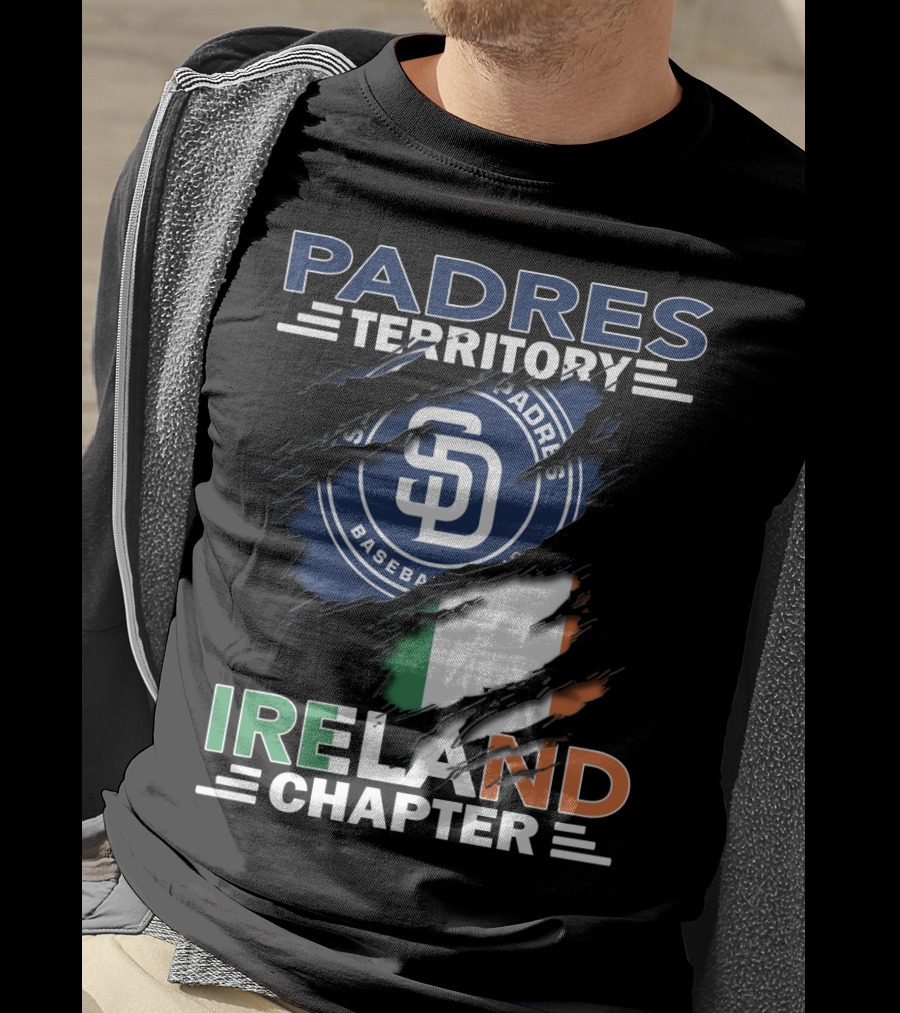 Padres Territory Ireland Chapter Baseball SD Flag T-Shirt