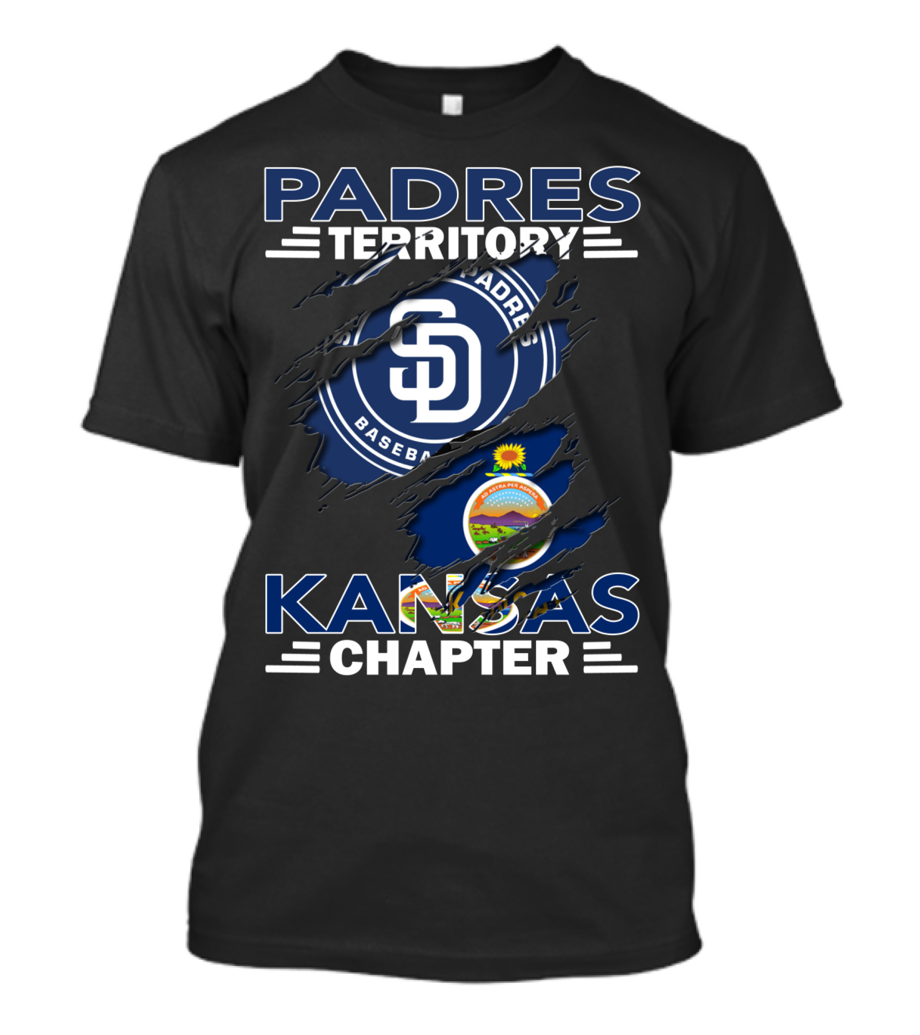 Padres Territory Baseball Kansas Chapter T-Shirt