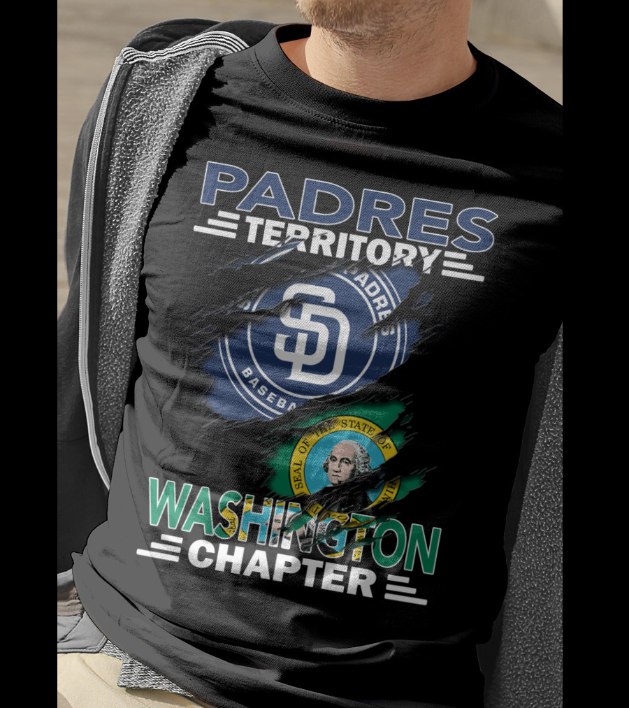 Padres Territory SD Baseball Washington Chapter Seal Of The State Of Washington T-Shirt