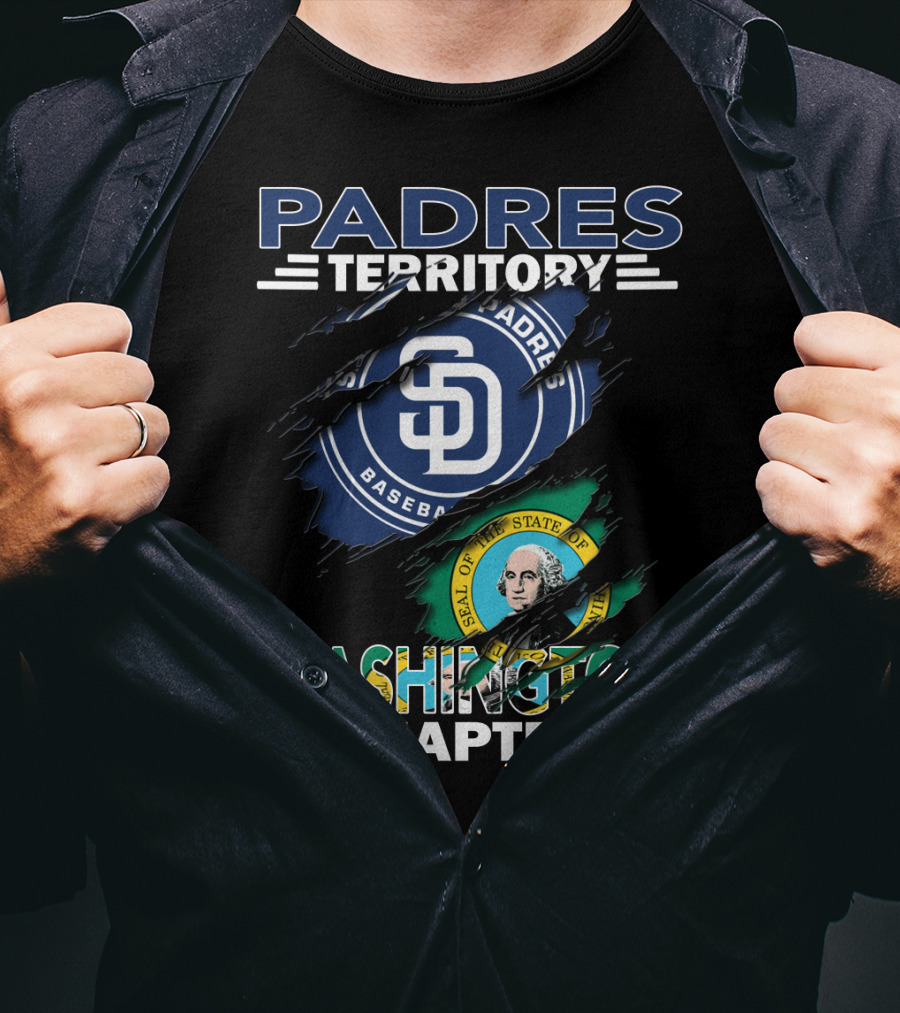Padres Territory SD Baseball Washington Chapter Seal Of The State Of Washington T-Shirt