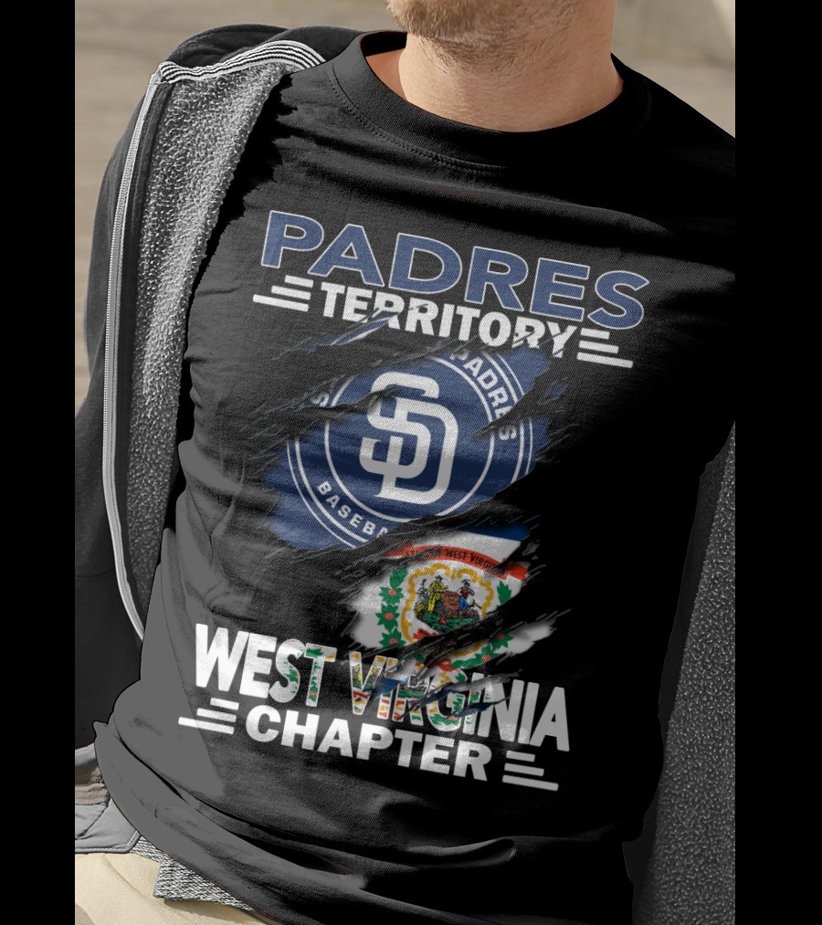 Padres Territory Baseball West Virginia Chapter Flag Emblem T-Shirt