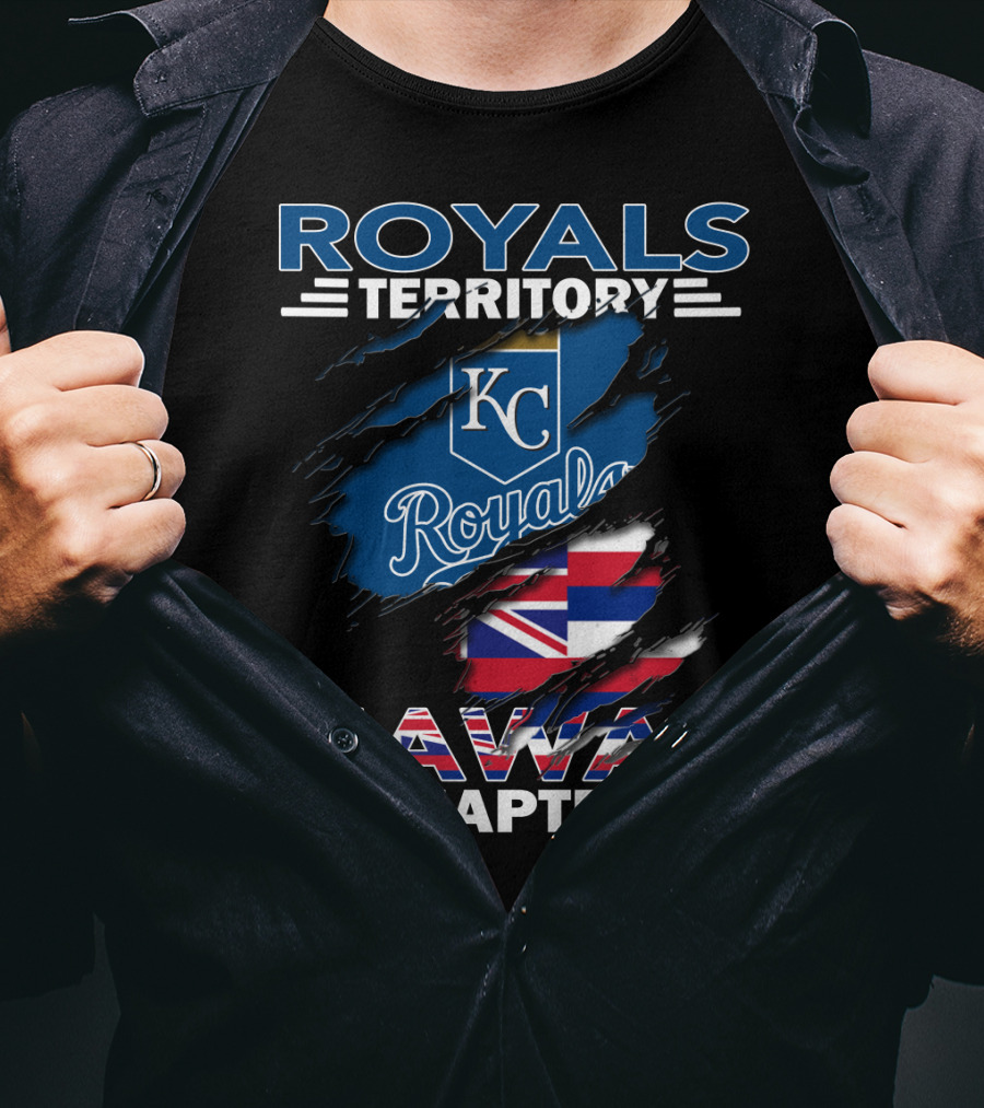 Royals Territory KC Royals Hawaii Chapter Flag T-Shirt