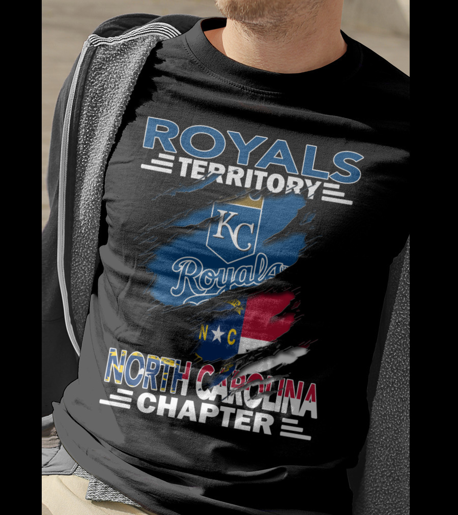 Royals Territory North Carolina Chapter KC Royals NC Flag T-Shirt