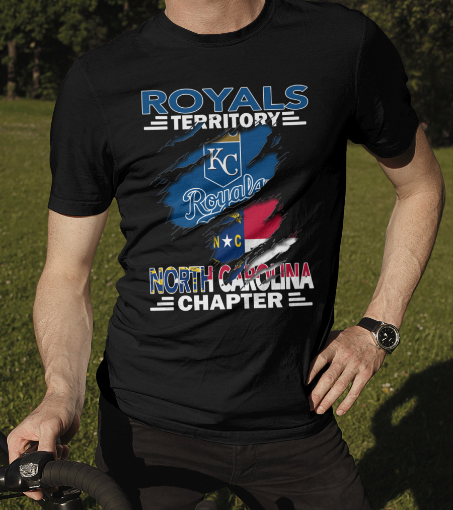 Royals Territory North Carolina Chapter KC Royals NC Flag T-Shirt