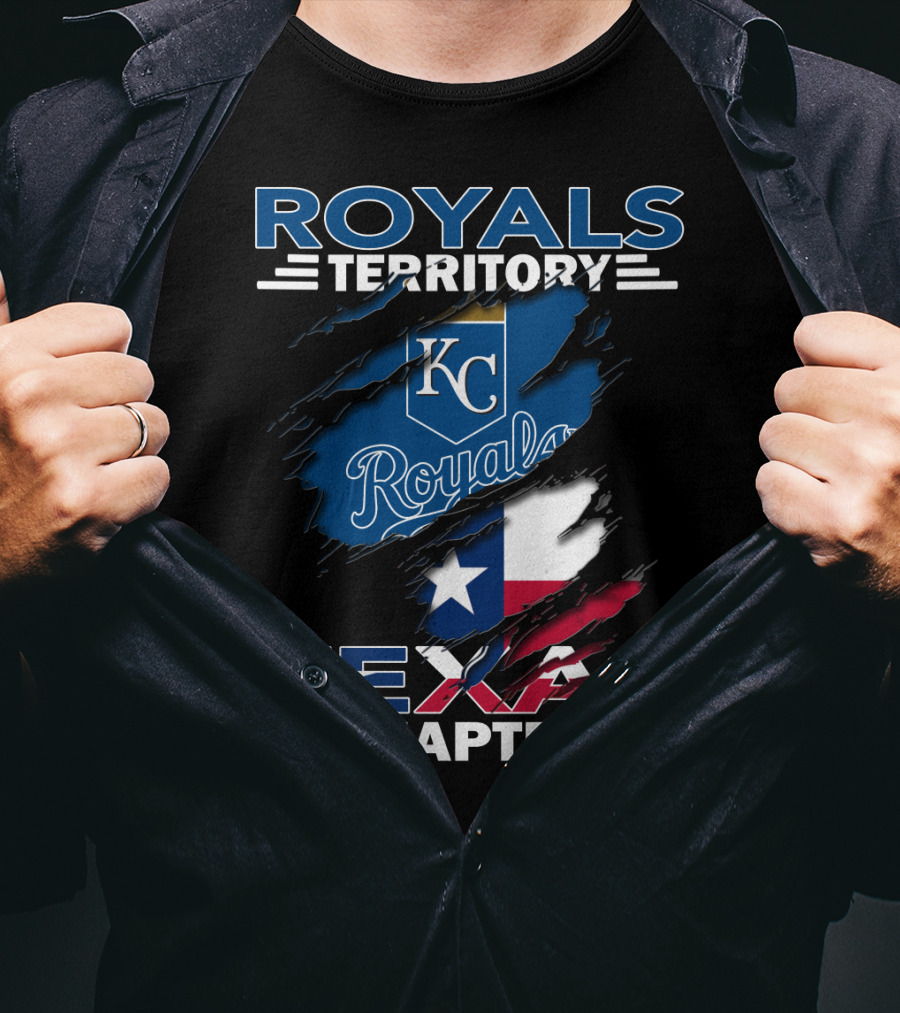 Royals Territory Texas Chapter KC Royals Texas Flag T-Shirt