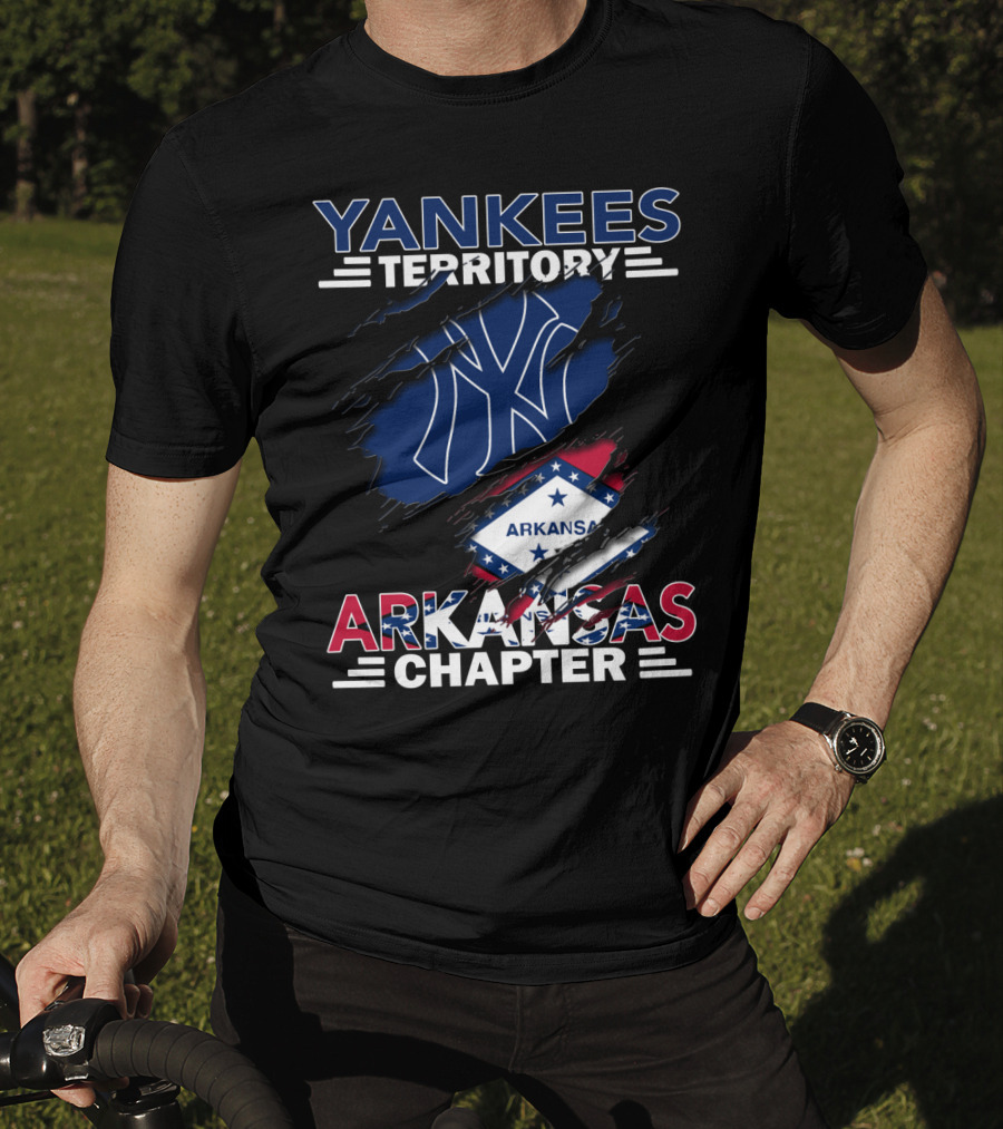 Yankees Territory Arkansas Chapter Logo And State Flag T-Shirt