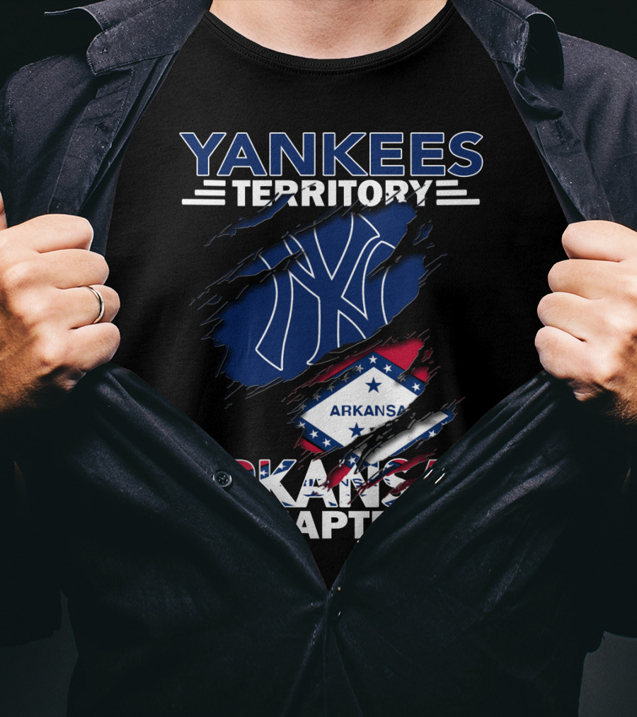 Yankees Territory Arkansas Chapter Logo And State Flag T-Shirt