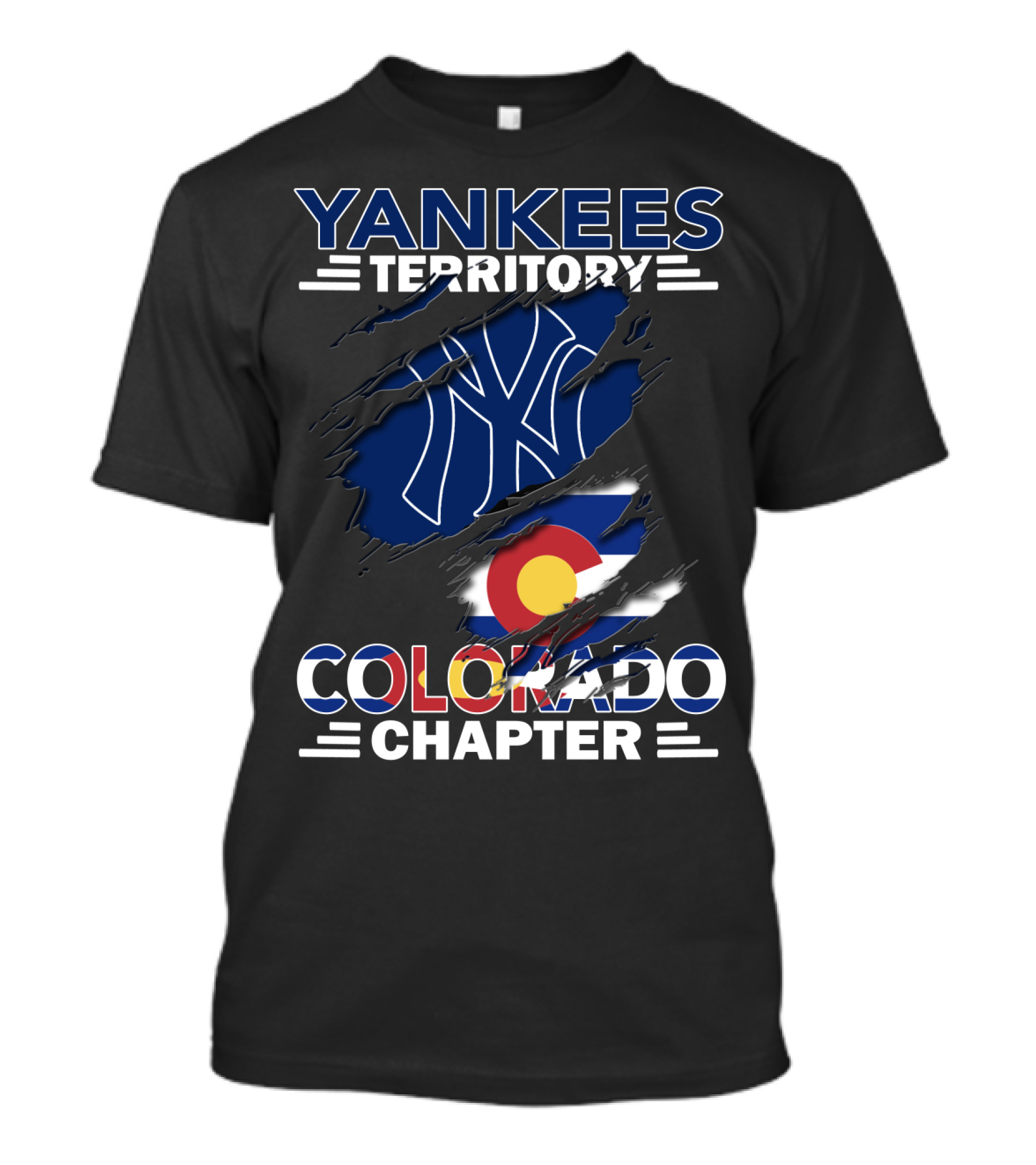 Yankees Territory Colorado Chapter New York Yankees Colorado Flag T-Shirt