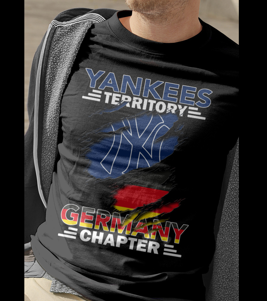 Yankees Territory Germany Chapter Flag Ripped NY T-Shirt