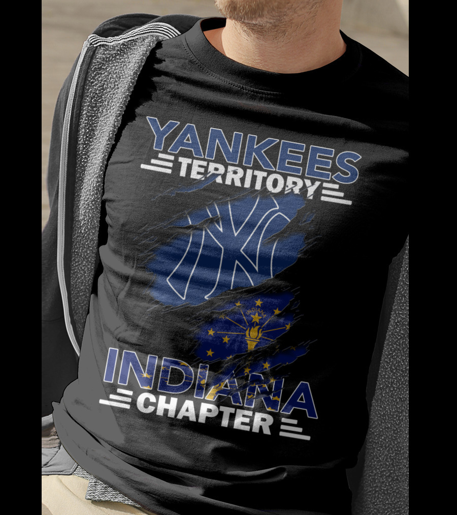 Yankees Territory Indiana Chapter Flag And Logo Fusion T-Shirt