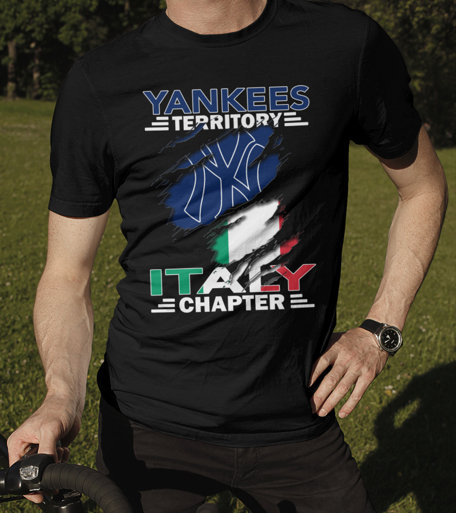 Yankees Territory Italy Chapter NY Logo Italian Flag T-Shirt