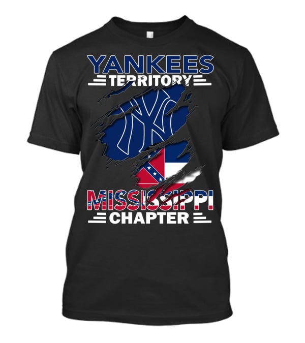 Yankees Territory Mississippi Chapter Scratched Flag T-Shirt