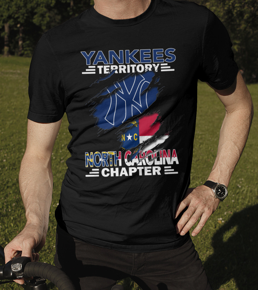 Yankees Territory North Carolina Chapter NY Logo And Flag T-Shirt