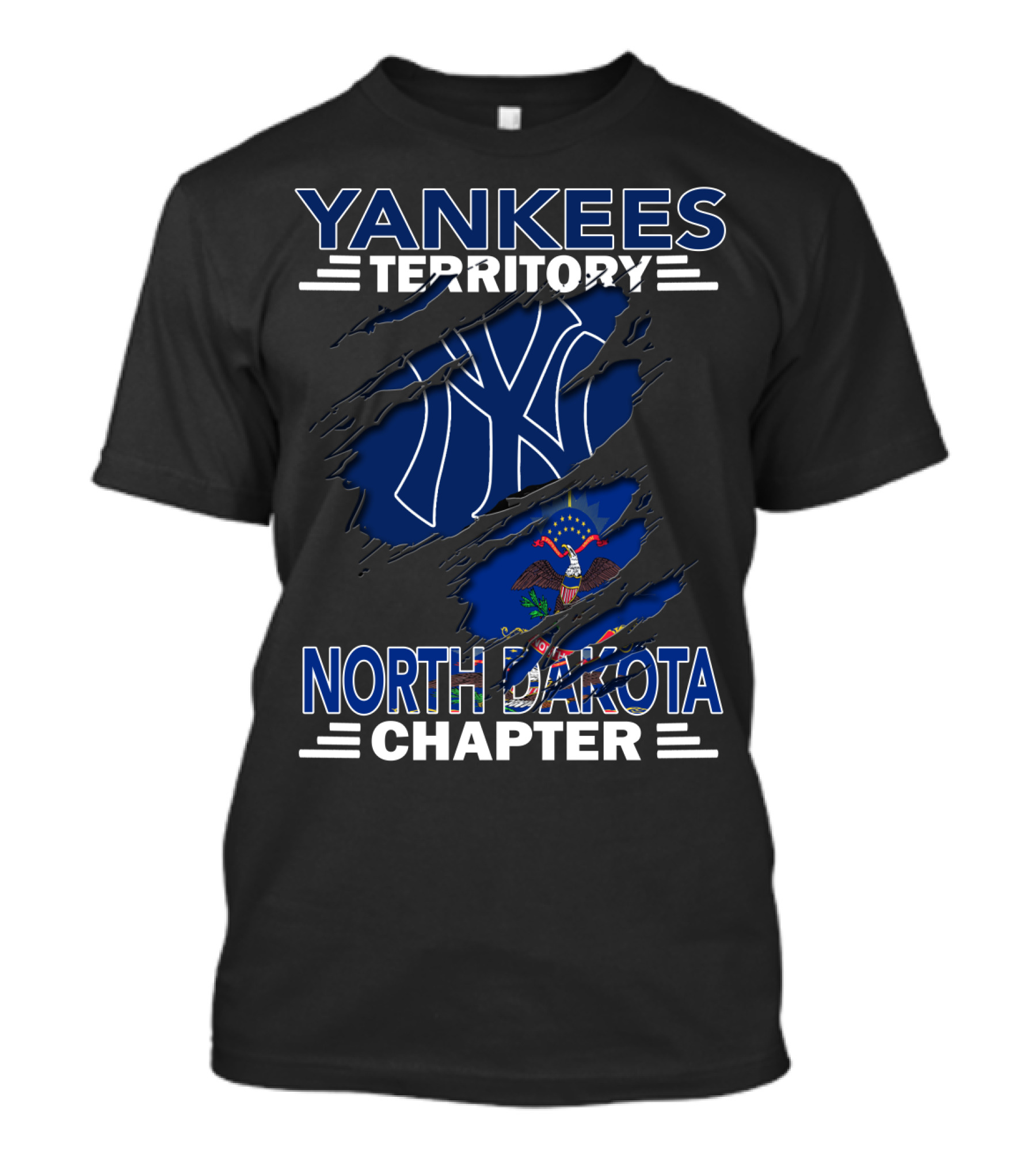 Yankees Territory North Dakota Chapter Flag T-Shirt