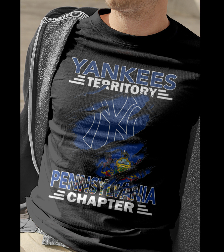 Yankees Territory Pennsylvania Chapter Yankees Logo And Pennsylvania Flag T-Shirt