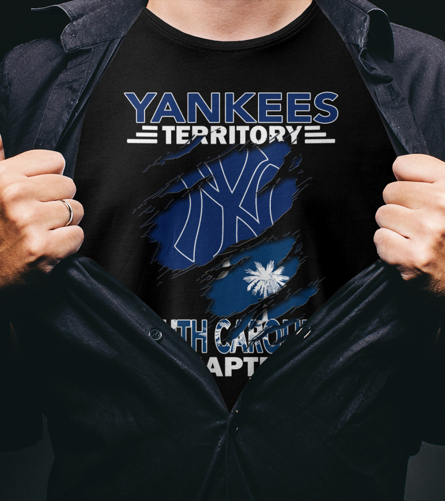 Yankees Territory South Carolina Chapter Yankees Logo South Carolina Flag T-Shirt