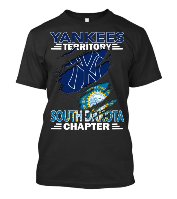 Yankees Territory South Dakota Chapter Yankees Logo South Dakota Flag T-Shirt