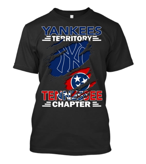 Yankees Territory Tennessee Chapter NY Logo And Tennessee Flag T-Shirt