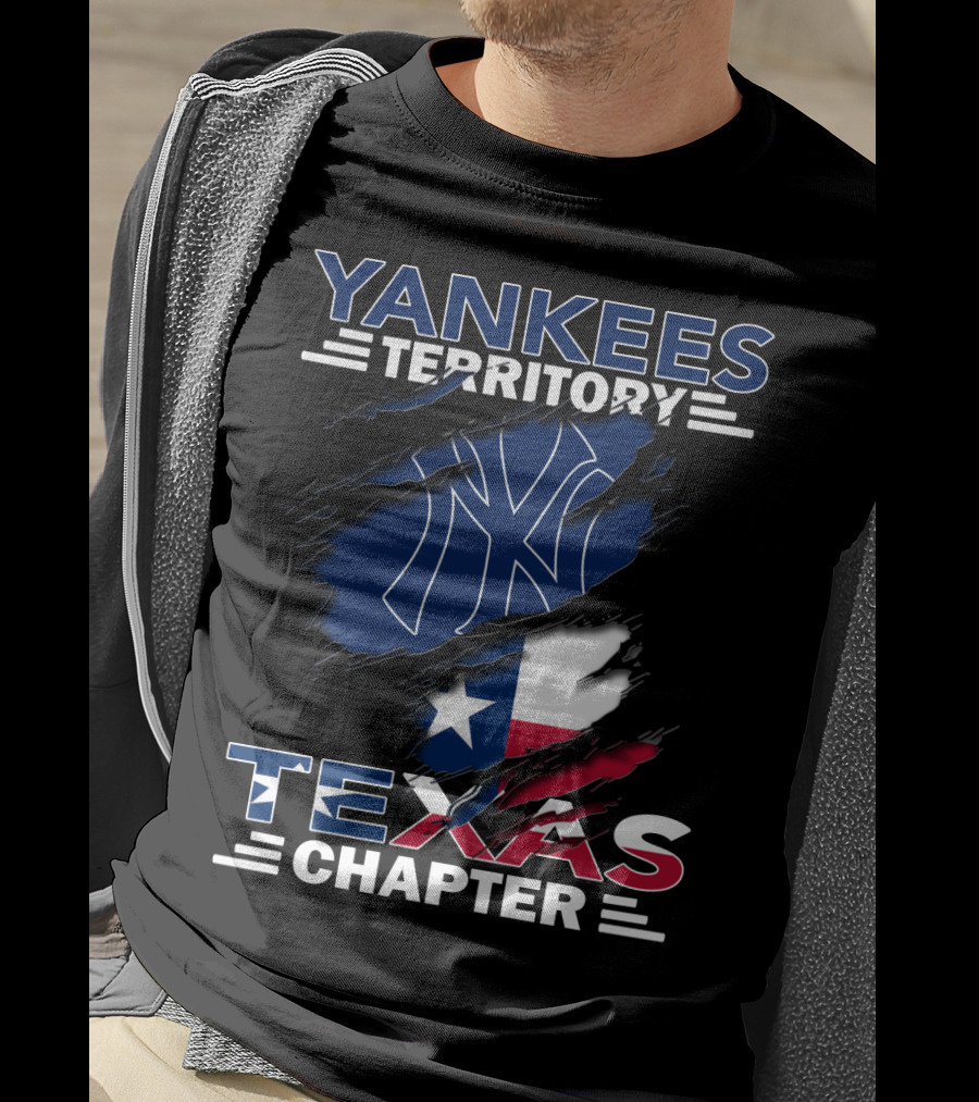 Yankees Territory Texas Chapter Yankees Logo Texas Flag T-Shirt
