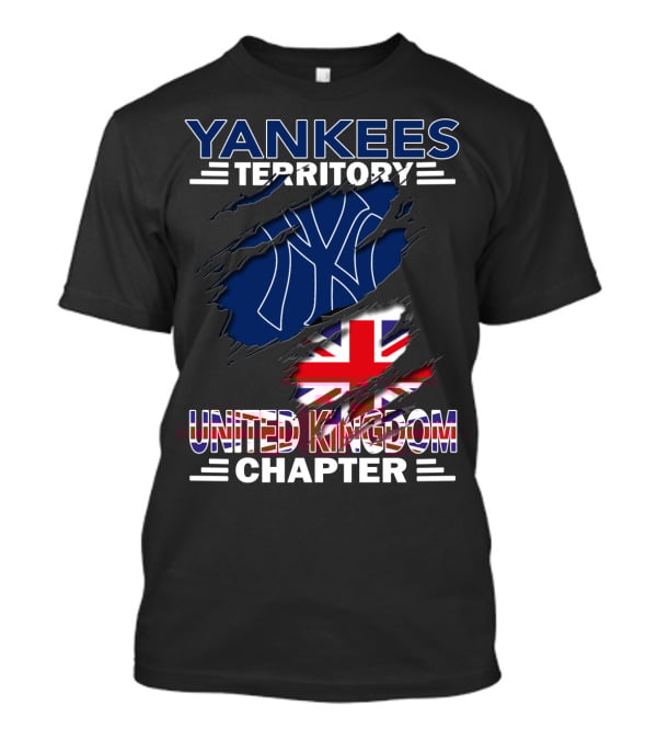 Yankees Territory United Kingdom Chapter Logo Union Jack Rips T-Shirt