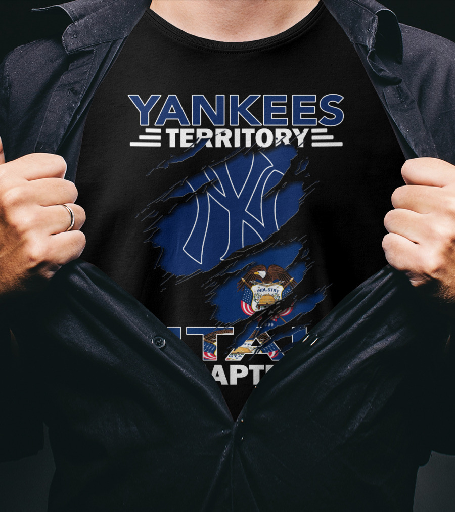 Yankees Territory Utah Chapter NY Logo With State Seal T-Shirt