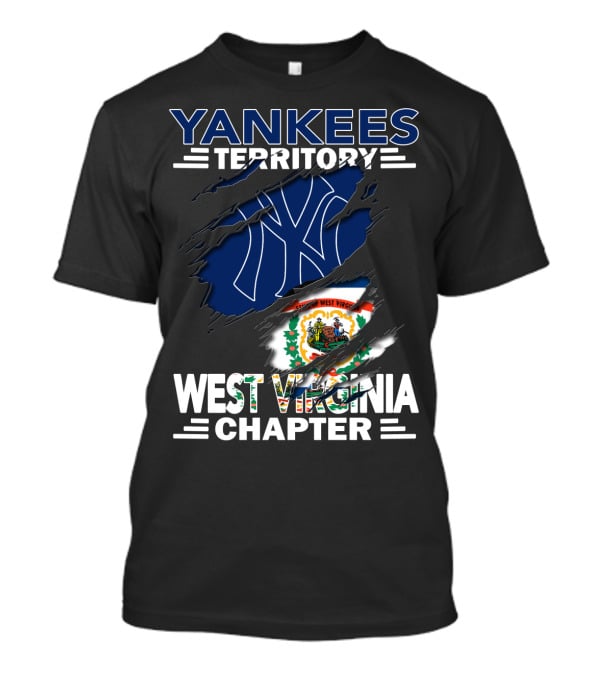 Yankees Territory West Virginia Chapter NY Logo And State Flag T-Shirt