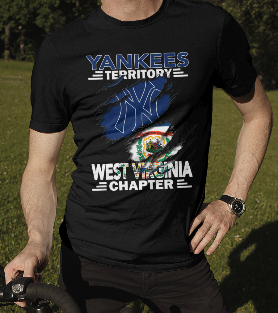 Yankees Territory West Virginia Chapter NY Logo And State Flag T-Shirt