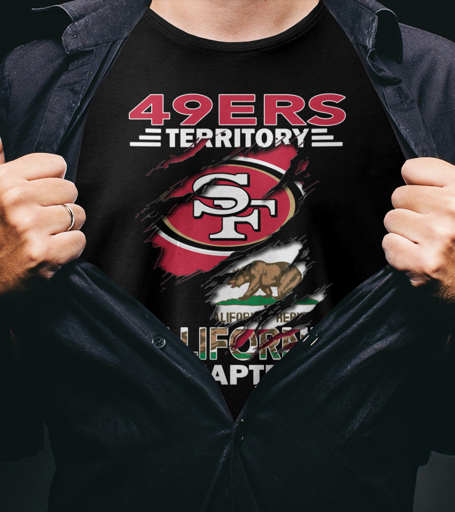 49ers Territory SF Logo California Bear Flag Chapter T-Shirt