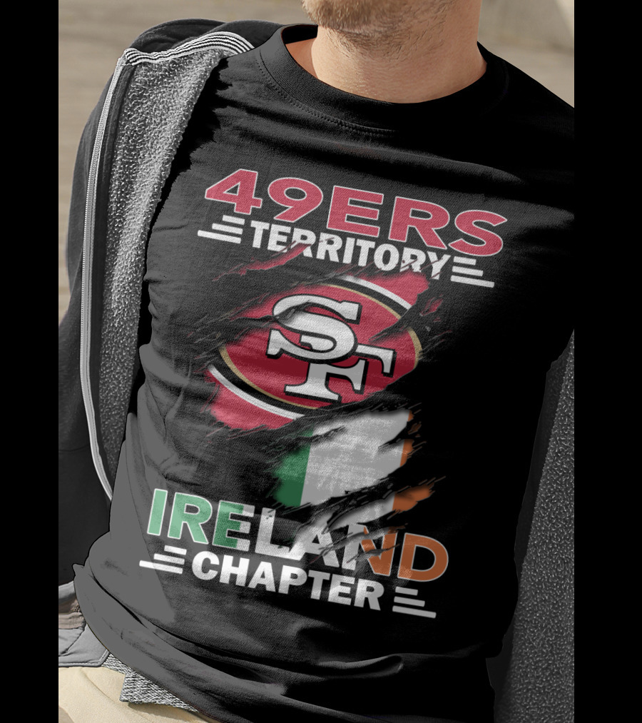 49ers Territory Ireland Chapter SF Logo Irish Flag T-Shirt