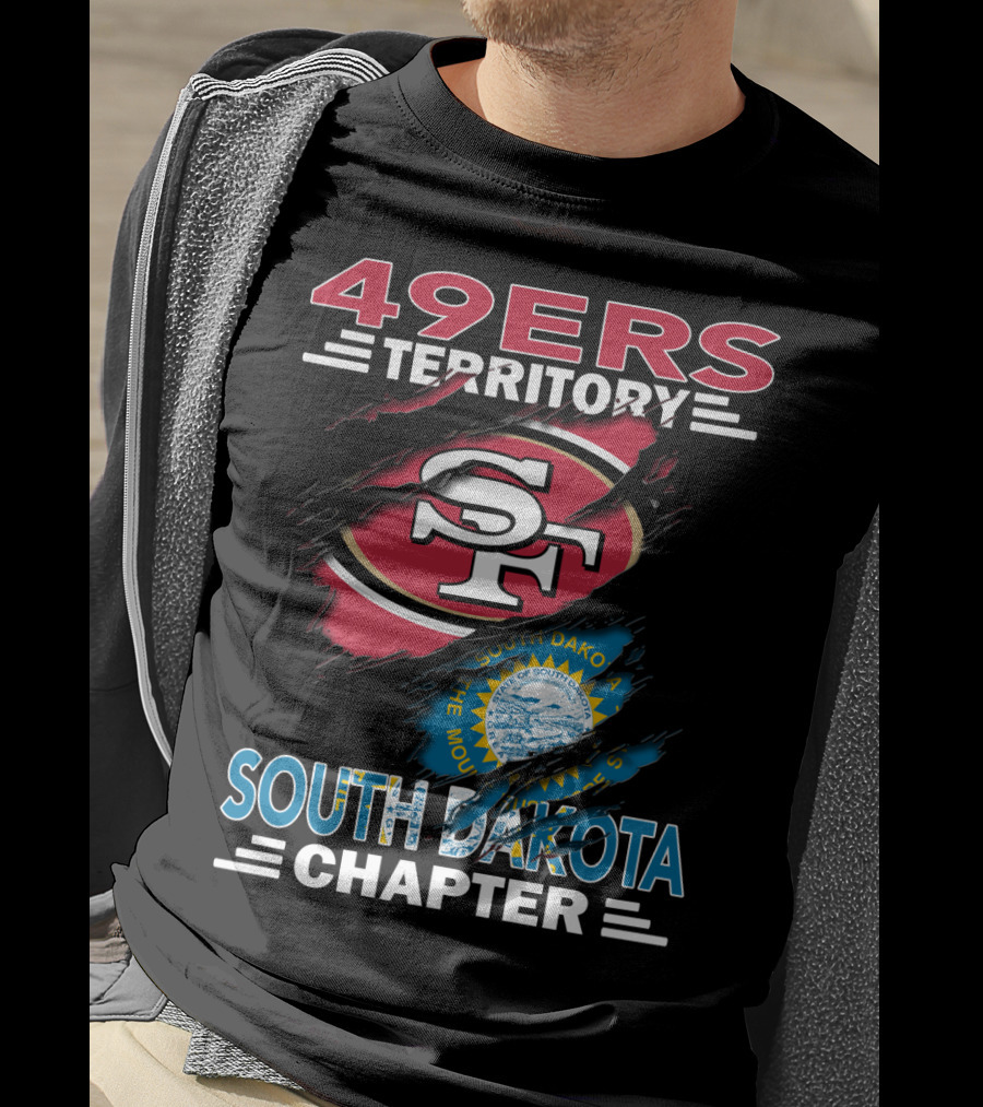 49ers Territory South Dakota Chapter SF Logo And State Emblem T-Shirt