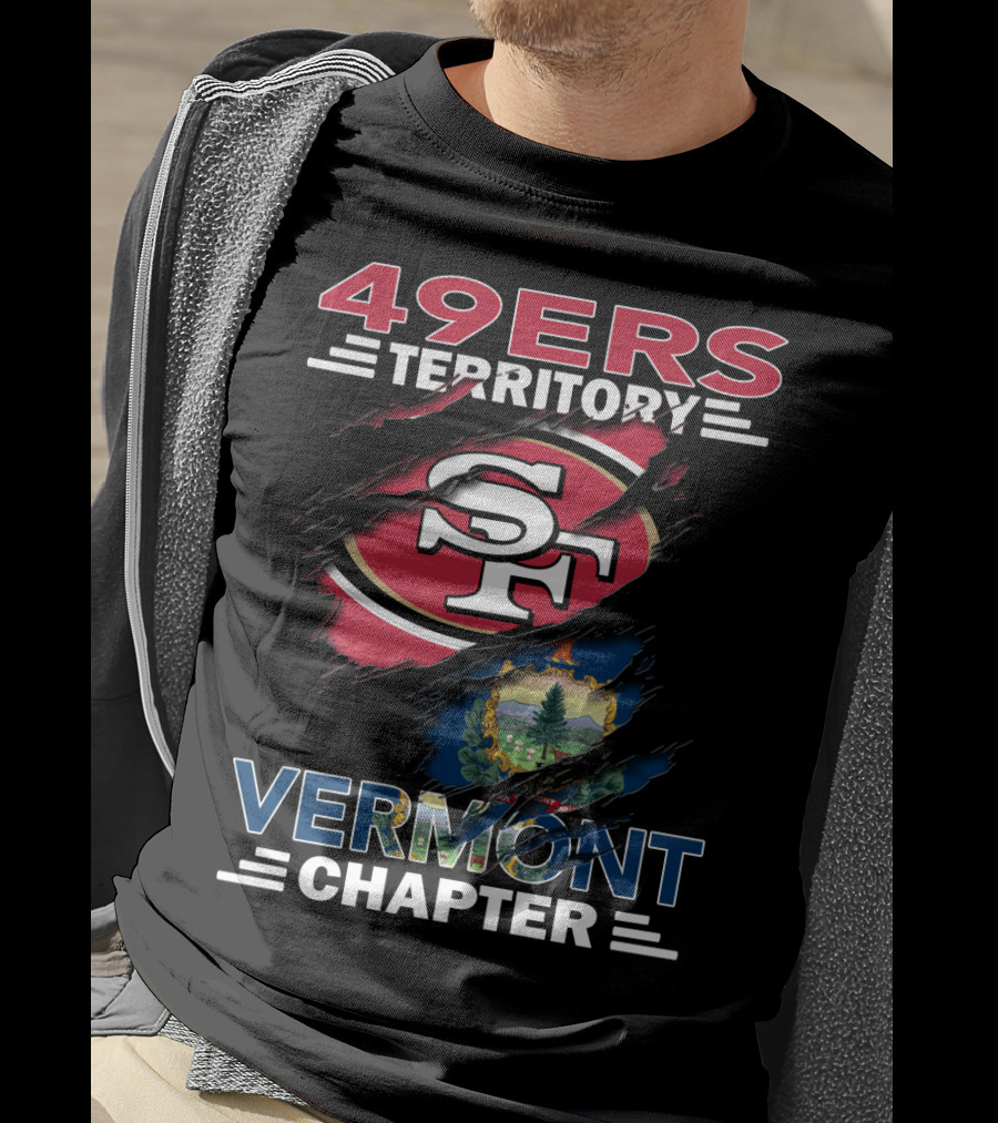 49ers Territory San Francisco Vermont Chapter Logo Flag T-Shirt