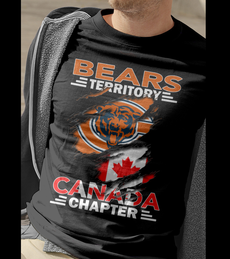Bears Territory Canada Chapter Canadian Flag Bear T-Shirt