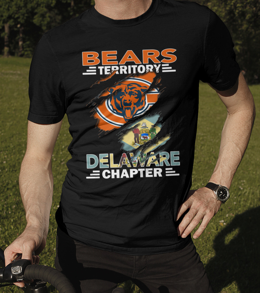 Bears Territory Chicago Delaware Chapter Flag Emblem T-Shirt