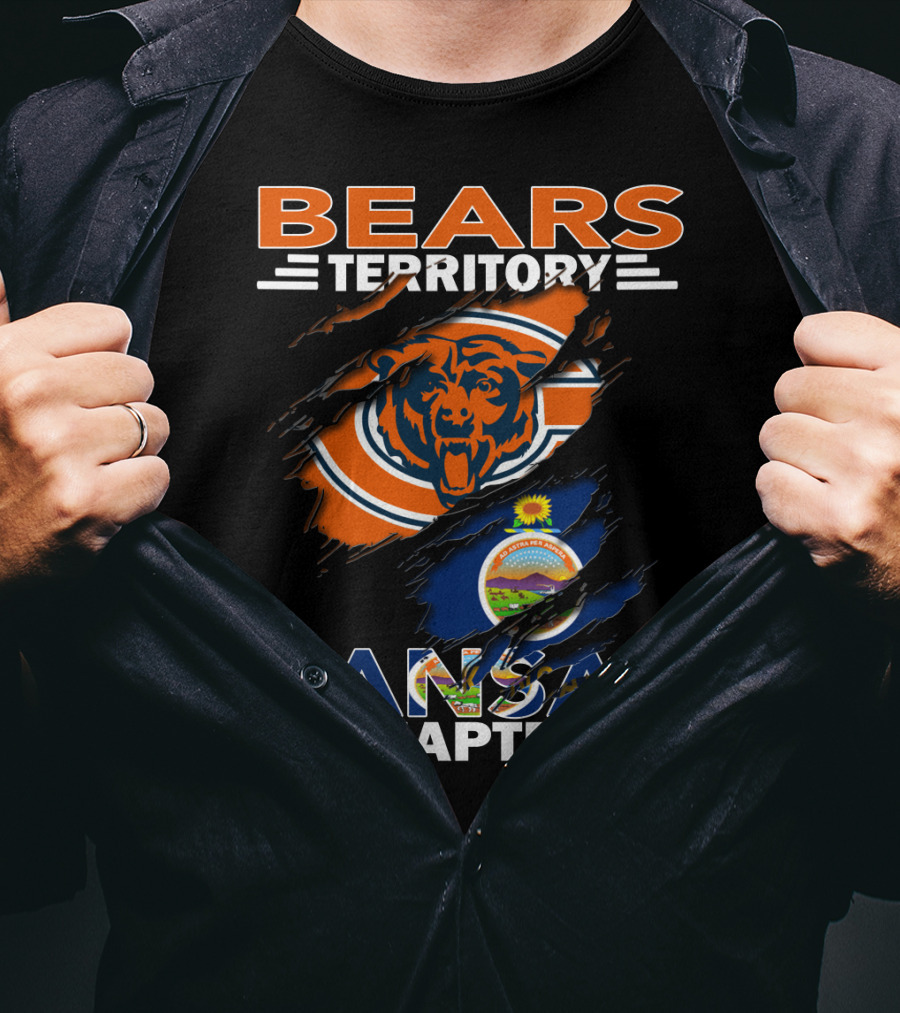 Bears Territory Kansas Chapter Chicago Football Fan Club T-Shirt