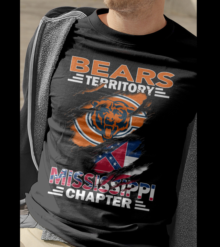 Bears Territory Chicago Mississippi Chapter Flag Collaboration T-Shirt