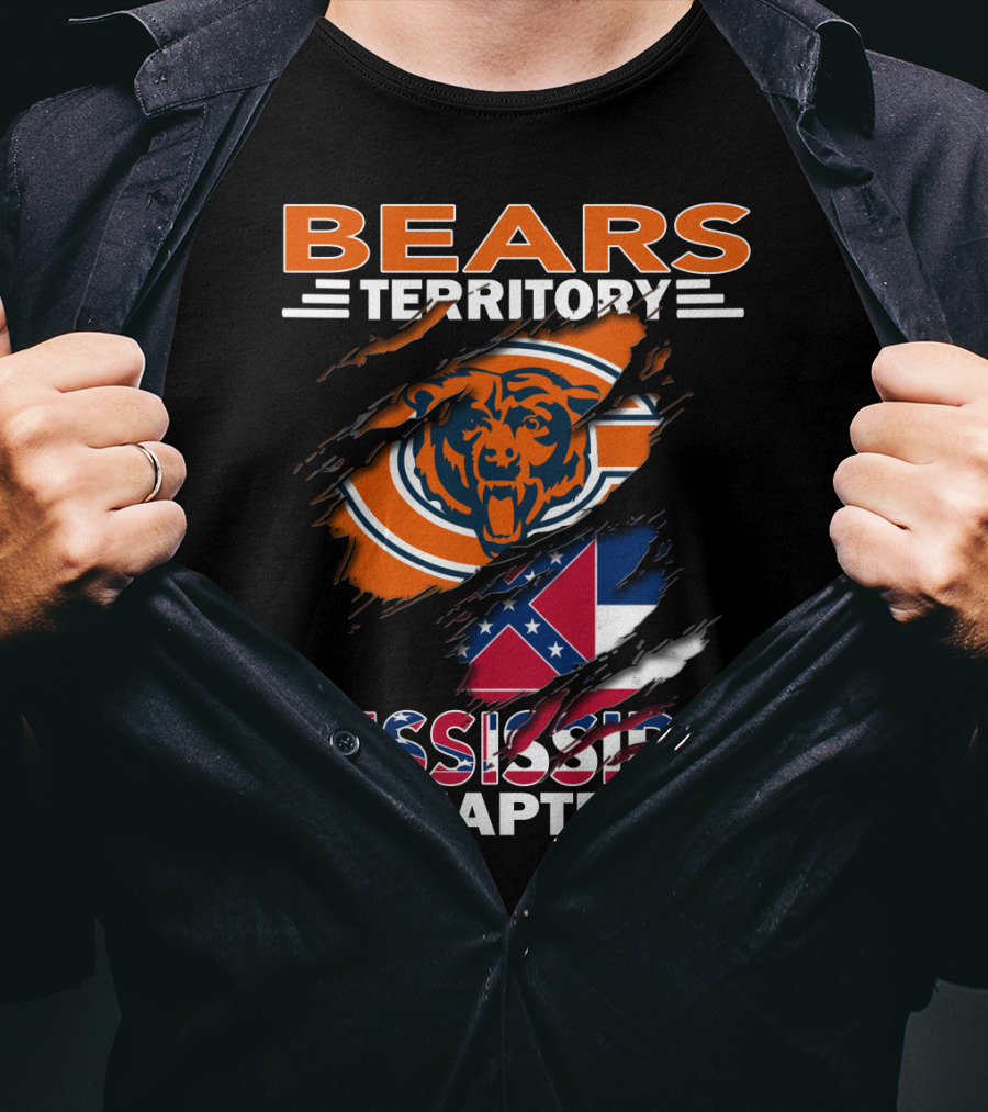 Bears Territory Chicago Mississippi Chapter Flag Collaboration T-Shirt