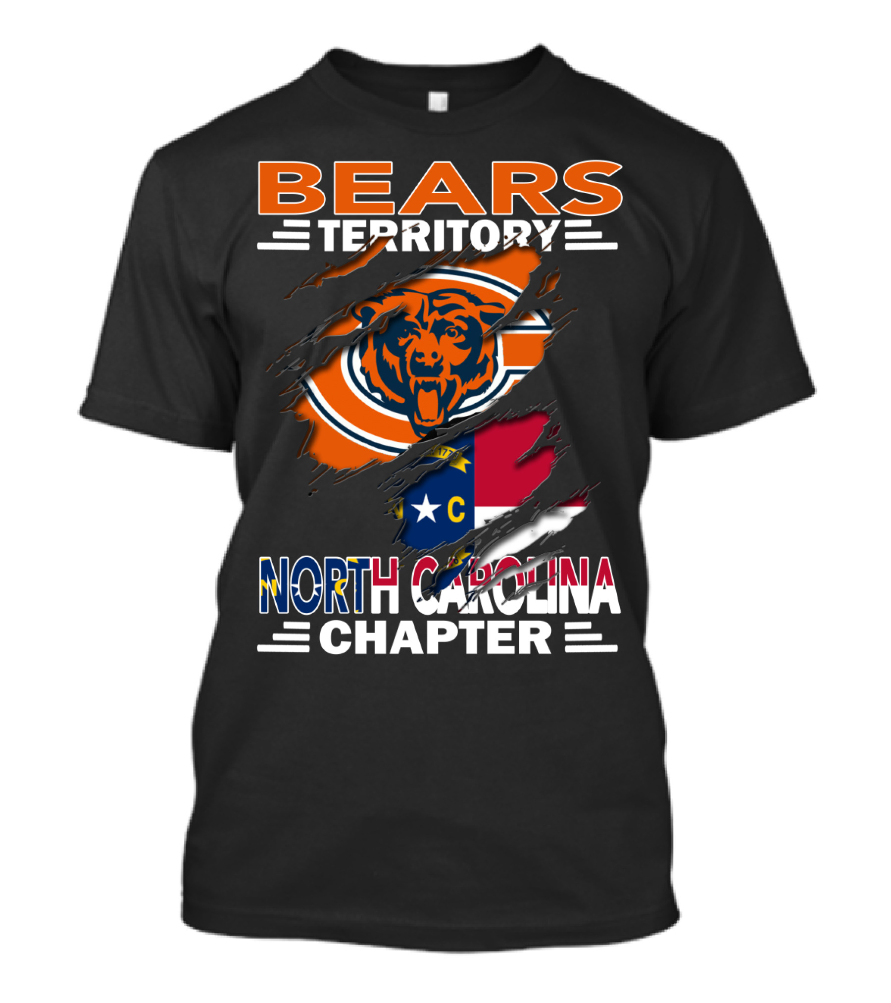 Bears Territory Chicago Bears North Carolina Chapter T-Shirt