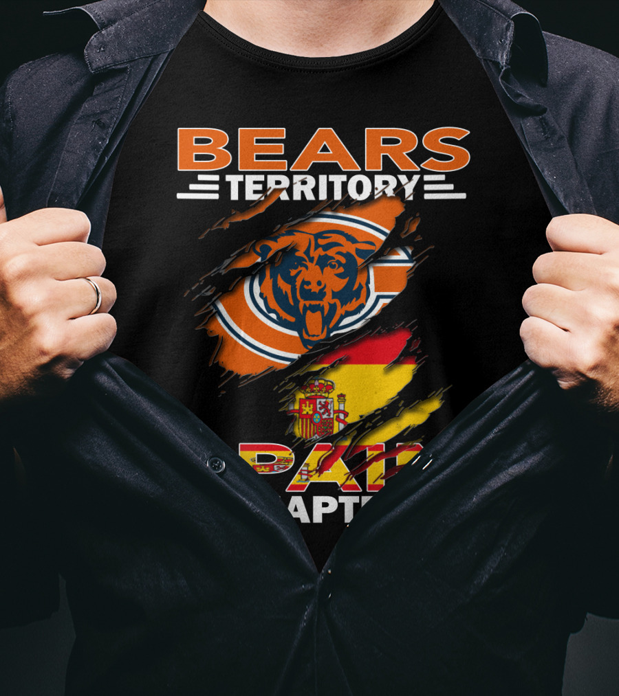 Bears Territory Spain Chapter Chicago Bears Flag T-Shirt