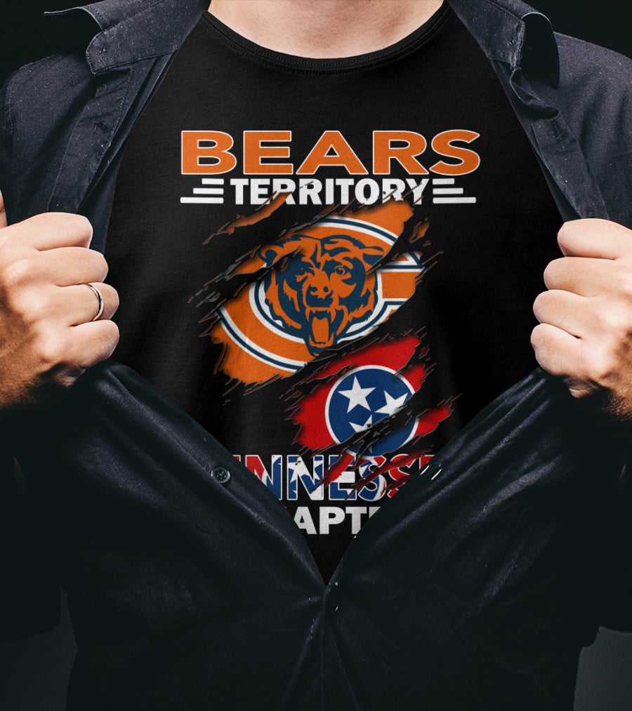 Bears Territory Tennessee Chapter Chicago Bears Tennessee Flag T-Shirt