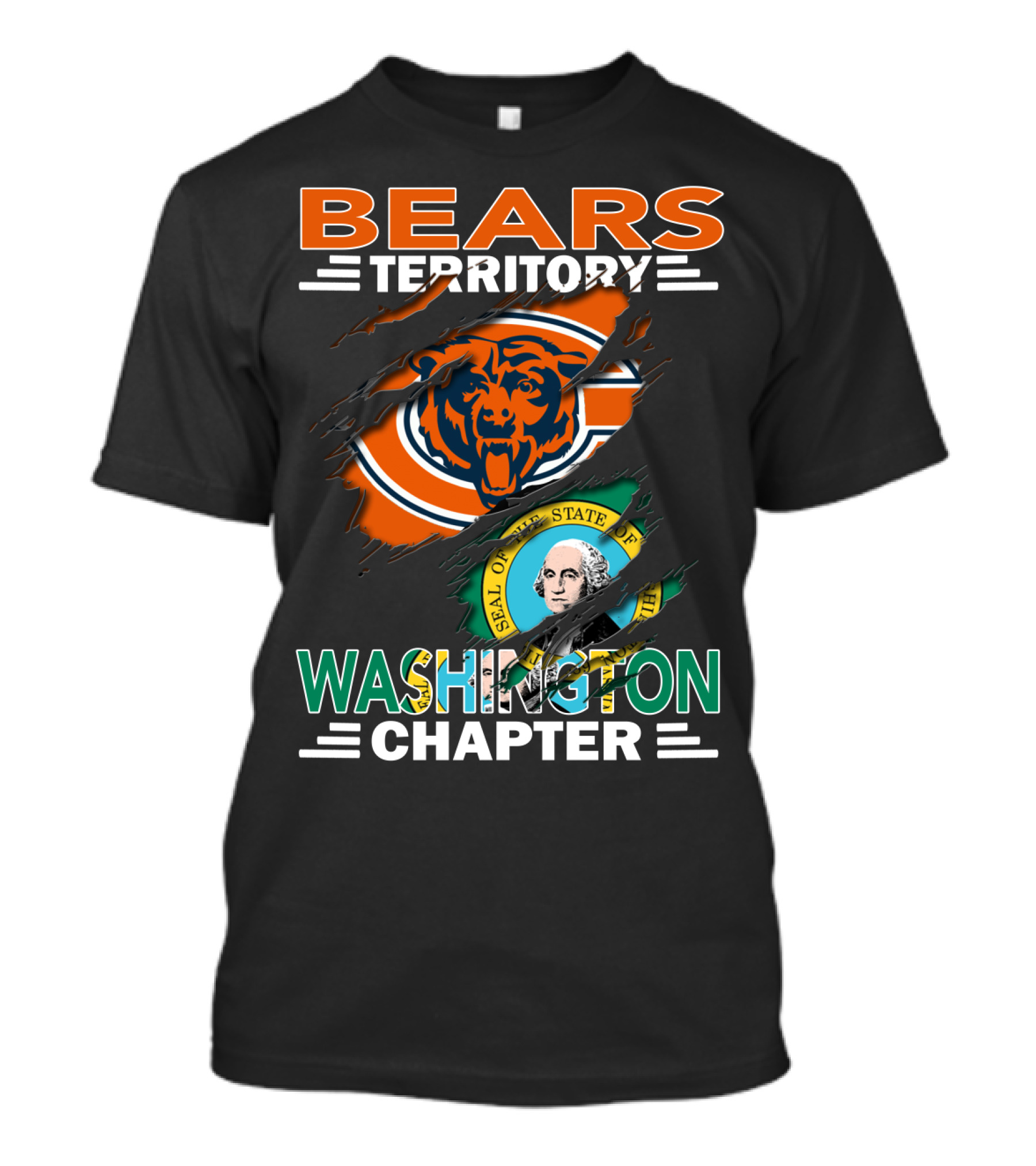 Bears Territory Washington Chapter State Seal T-Shirt