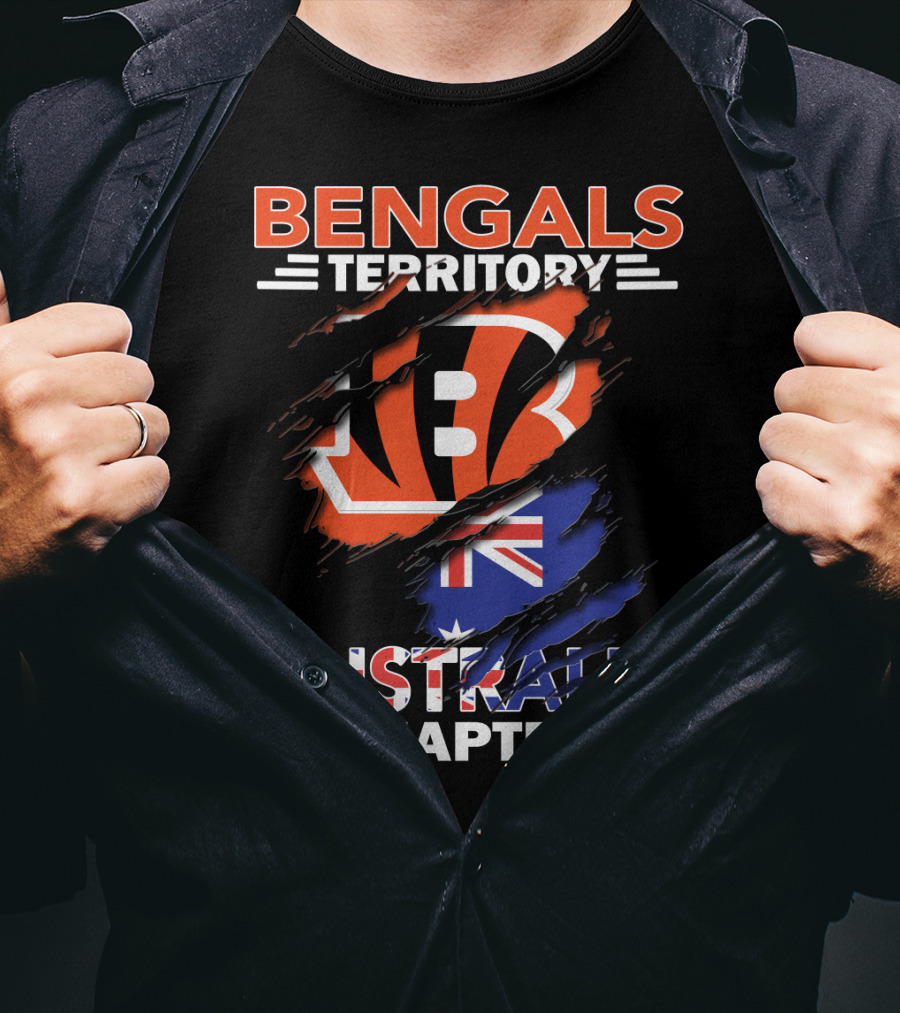 Bengals Territory Australia Chapter With Flag T-Shirt