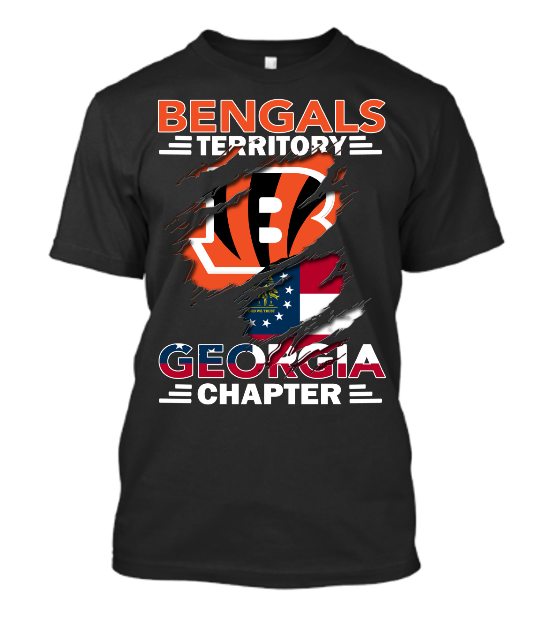 Bengals Territory Georgia Chapter Flag T-Shirt