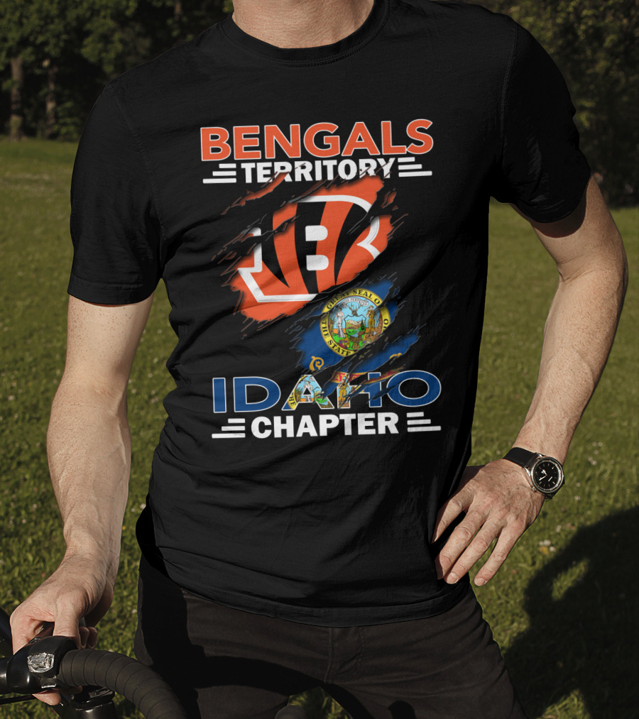 Bengals Territory Idaho Chapter Logo With State Seal T-Shirt