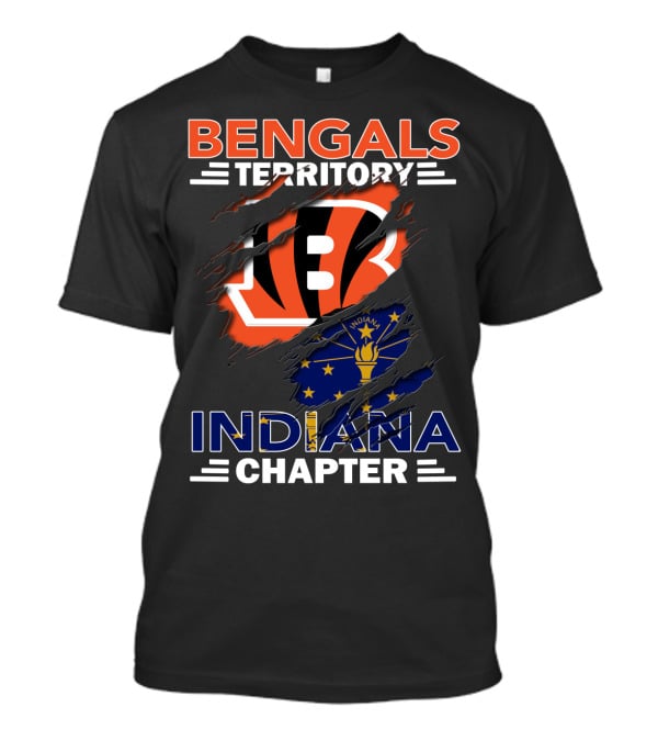 Bengals Territory Indiana Chapter NFL Fan Club United States Flag T-Shirt
