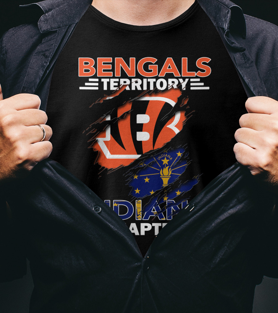 Bengals Territory Indiana Chapter NFL Fan Club United States Flag T-Shirt