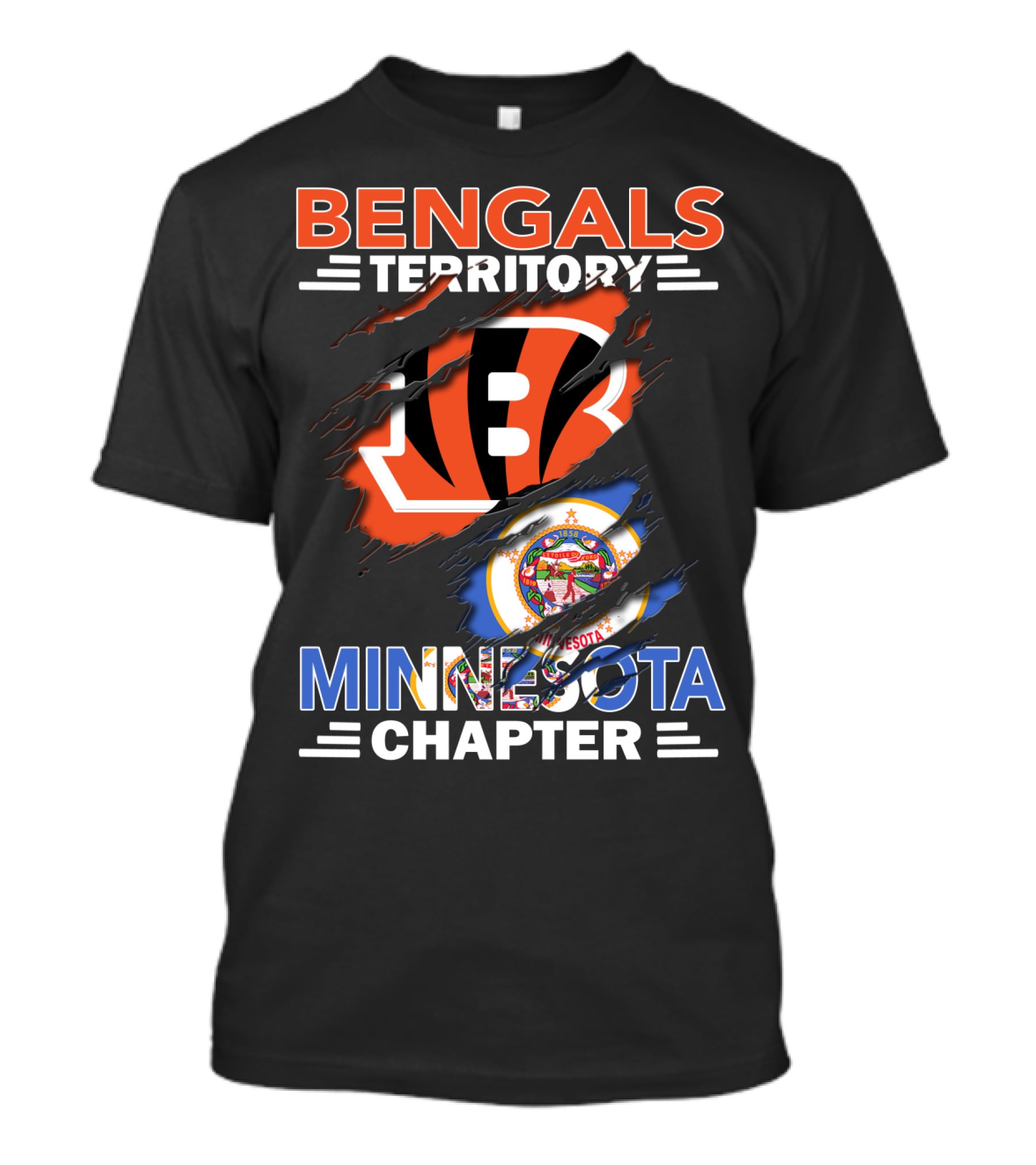Bengals Territory Minnesota Chapter Football T-Shirt
